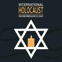 International Holocaust Erinnerung Tag Beschriftung Inschrift. Handschrift Text Banner zum International Holocaust Erinnerung Tag. Hand gezeichnet Vektor Kunst.