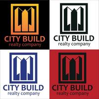 Logo Geschäft echt Zustand Wolkenkratzer Symbol Symbol isoliert, Gebäude. Vorlage vektor