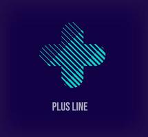einzigartig linear Plus Logo. kreativ medizinisch bunt Grafik. korporativ Unternehmen Vektor