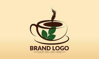 Kaffee Logo. Tee Tasse Logo oder Symbol. Tee Logo. vektor