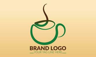 Kaffee Logo. Tee Tasse Logo oder Symbol. Tee Logo. vektor