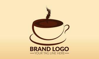 Kaffee Logo. Tee Tasse Logo oder Symbol. Tee Logo. vektor