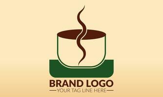 Kaffee Logo. Tee Tasse Logo oder Symbol. Tee Logo. vektor