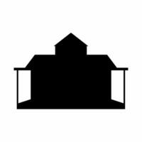 Bauernhaus Silhouette Vektor. ländlich Haus Silhouette können Sein benutzt wie Symbol, Symbol oder unterzeichnen. Haus Symbol Vektor zum Design von Bauernhof, Dorf oder Landschaft