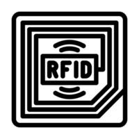 rfid Verfolgung autonom Lieferung Linie Symbol Vektor Illustration