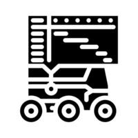 Lieferung Planer autonom Glyphe Symbol Vektor Illustration