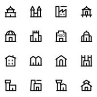 hus och industriell byggnad ikon vektor