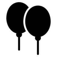 Ballon-Glyphe-Symbol vektor