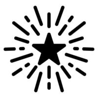 Feuerwerk Glyphe Symbol vektor