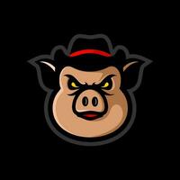 Schwein Mafia Logo vektor