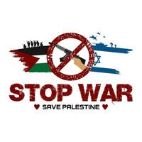 sluta krig. spara palestina. hand dragen vektor illustration. sluta krig. sluta de krig.