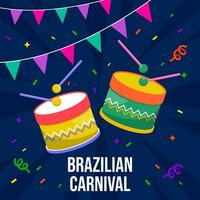glücklich Brasilien Karneval Tag. das Tag von Brasilien Karneval Illustration Vektor Hintergrund. Vektor eps 10