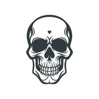 mänsklig skalle vektor illustration halloween symbol av död skelett huvud dag av de död-