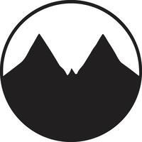 berg logotyp i turism begrepp i minimal stil för dekoration vektor