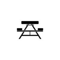 Weiß Hintergrund Stuhl und Tabelle Symbol, Stuhl und Tabelle Logo zum Restaurant Geschäft vektor