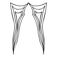 vingar av abstrakt vinkel- form i svart silhuett vektor