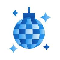 Disko Ball Symbol im Gradient füllen Stil Illustration Vektor Design