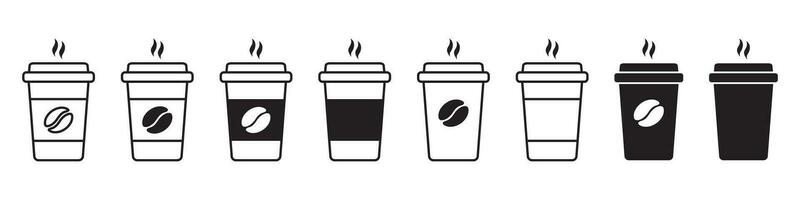 varm kaffe kopp vektor ikon. papper kaffe kopp ikon isolerat på vit bakgrund.