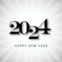 glücklich Neu Jahr 2024 Text zum Feier Karte Hintergrund vektor