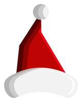 santa eller jul hatt ikon. enkel 3d vektor för jul Semester prydnad mönster sådan som hälsning kort, banderoller, flygblad, social media.