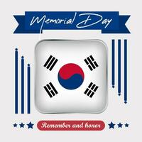 söder korea minnesmärke dag vektor illustration