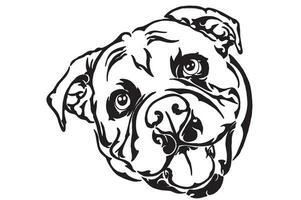 Hund - - Bulldogge Kopf tätowieren Design vektor