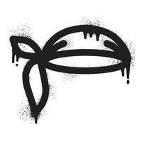 Kopftuch Graffiti mit schwarz sprühen Farbe vektor