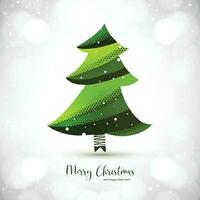 fröhlich Weihnachten stilvoll Baum bunt weiß Hintergrund vektor