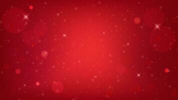 abstrakt röd bakgrund med bokeh lampor och stjärnor. vektor illustration jul och ny år högtider mall.