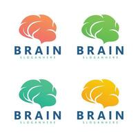 hjärna träd logotyp design inspiration vektor ikon