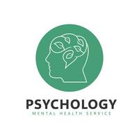 mental hälsa. sinne terapi psykologi logotyp design vektor