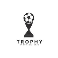 Meister Trophäe zum Gewinner vergeben Logo Design Inspiration vektor