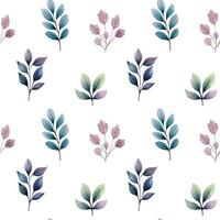 Aquarell Blumen- Hintergrund. nahtlos Muster mit zart Blätter und Blumen. Hand gezeichnet botanisch Hintergrund vektor
