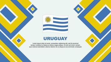 Uruguay Flagge abstrakt Hintergrund Design Vorlage. Uruguay Unabhängigkeit Tag Banner Hintergrund Vektor Illustration. Uruguay Karikatur