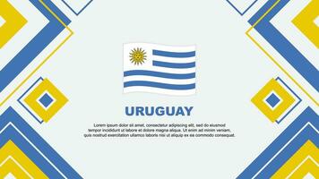 Uruguay Flagge abstrakt Hintergrund Design Vorlage. Uruguay Unabhängigkeit Tag Banner Hintergrund Vektor Illustration. Uruguay Hintergrund