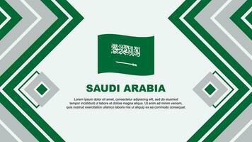 Saudi Arabien Flagge abstrakt Hintergrund Design Vorlage. Saudi Arabien Unabhängigkeit Tag Banner Hintergrund Vektor Illustration. Saudi Arabien Design