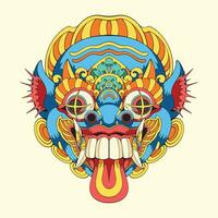 barong dansa mask design konst vektor