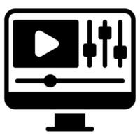 Podcast Bearbeitung Video Symbol Illustration vektor