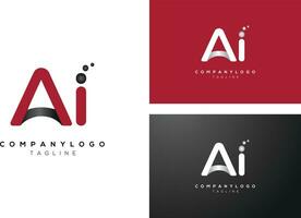 kreativ monogram ai logotyp första stil, modern logotyp design proffs vektor