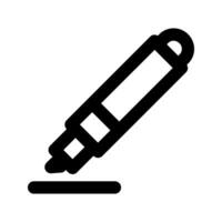 Marker Stift Symbol Vektor. ein dünn Linie unterzeichnen. isoliert Kontur Symbol Illustration. können Sein benutzt wie ein Symbol im Netz Design und Handy, Mobiltelefon App vektor