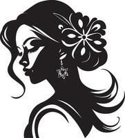 Frau Gesicht Vektor Silhouette Illustration 9