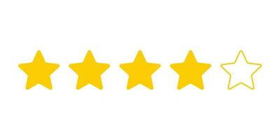 fünf Sterne Qualität Bewertung Symbol. Star Bewertung Symbole. Vektor Illustration.