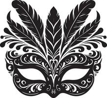 mask tatuering design illustration svart Färg vektor
