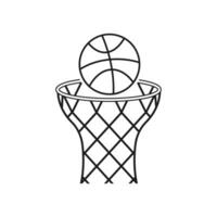 Basketball Linie Kunst, Basketball Vektor, Basketball Illustration, Sport Vektor, Sport Linie Kunst, Hobby Linie Kunst vektor