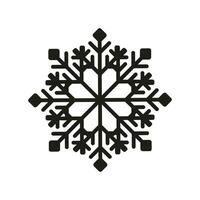 svart snöflinga form på isolerat bakgrund. snö ikon silhuett. vektor illustration för bakgrund och dekoration