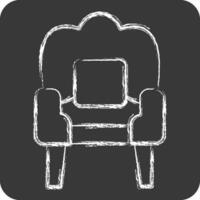 Symbol Sofa. verbunden zu Jahrgang Dekoration Symbol. Kreide Stil. einfach Design editierbar. einfach Illustration vektor