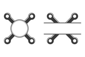 Schlüssel Monogramm Vektor, Schlüssel Monogramm, Hardware- Monogramm Vektor, Automatisierung Technologie, mechanisch Systeme, Schlüssel Illustration, Mechaniker Monogramm, Mechaniker Werkzeug, Arbeiter Elemente vektor