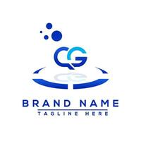 Brief gq Blau Fachmann Logo zum alle Arten von Geschäft vektor