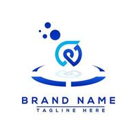 Brief gw Blau Fachmann Logo zum alle Arten von Geschäft vektor