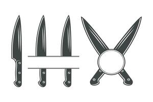 Messer Monogramm Vektor, Messer Silhouette, Messer Vektor, Restaurant Ausrüstung, Clip Kunst, Gabel Löffel und Messer Monogramm, Vektor, Illustration, vektor